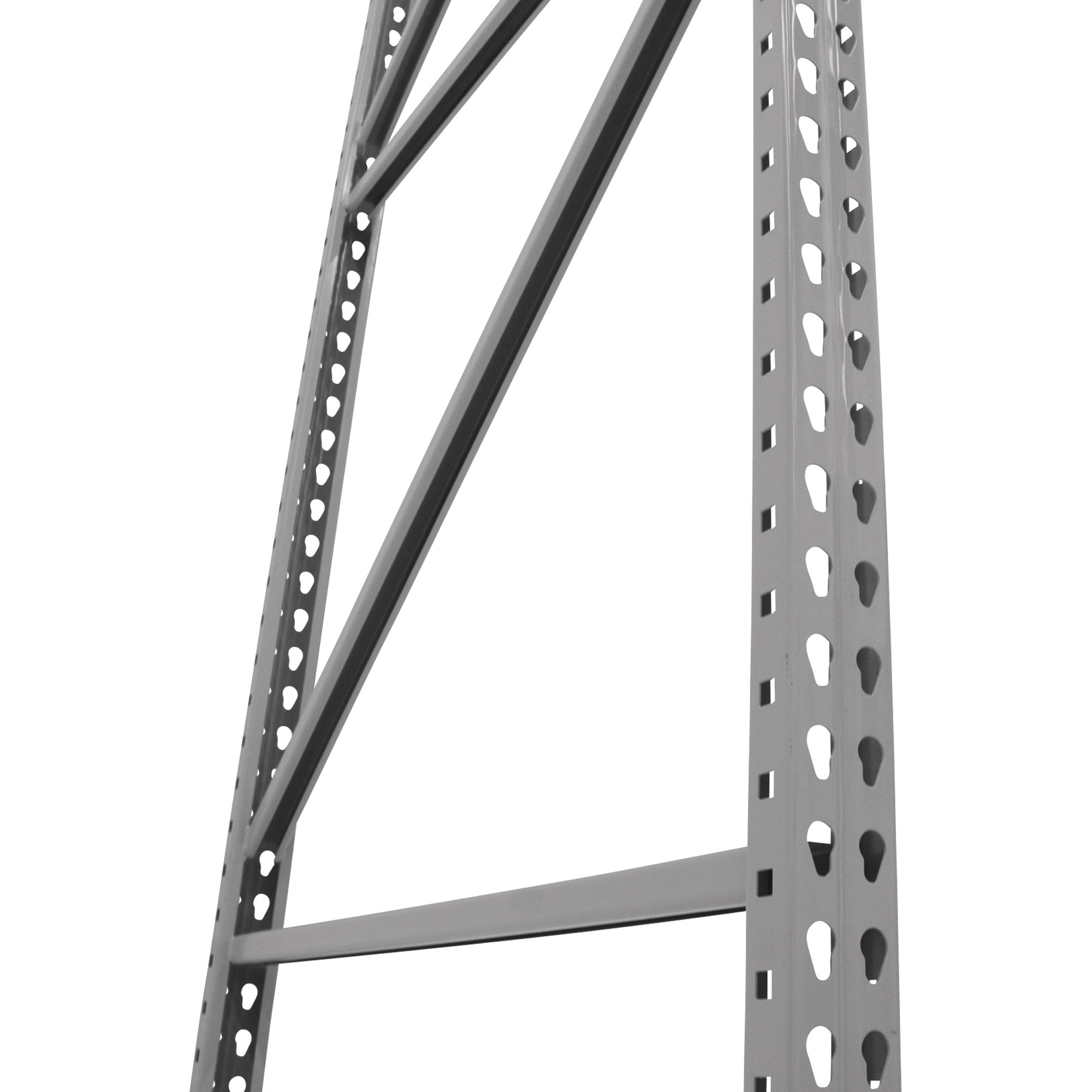 AK Utility Teardrop Pallet Rack Frame, 36in.D x 96in.H, Model# AK-UFI-96-36GY